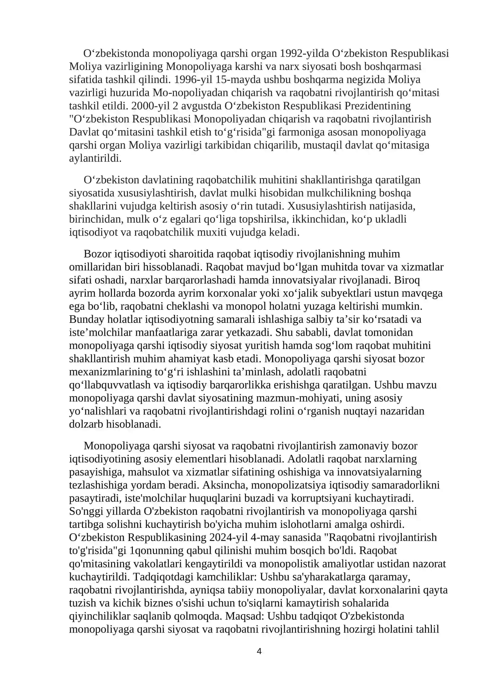 MANAPOLYAGA QARSHI SIYOSATNING IQTISODIY NATIJALARI 4