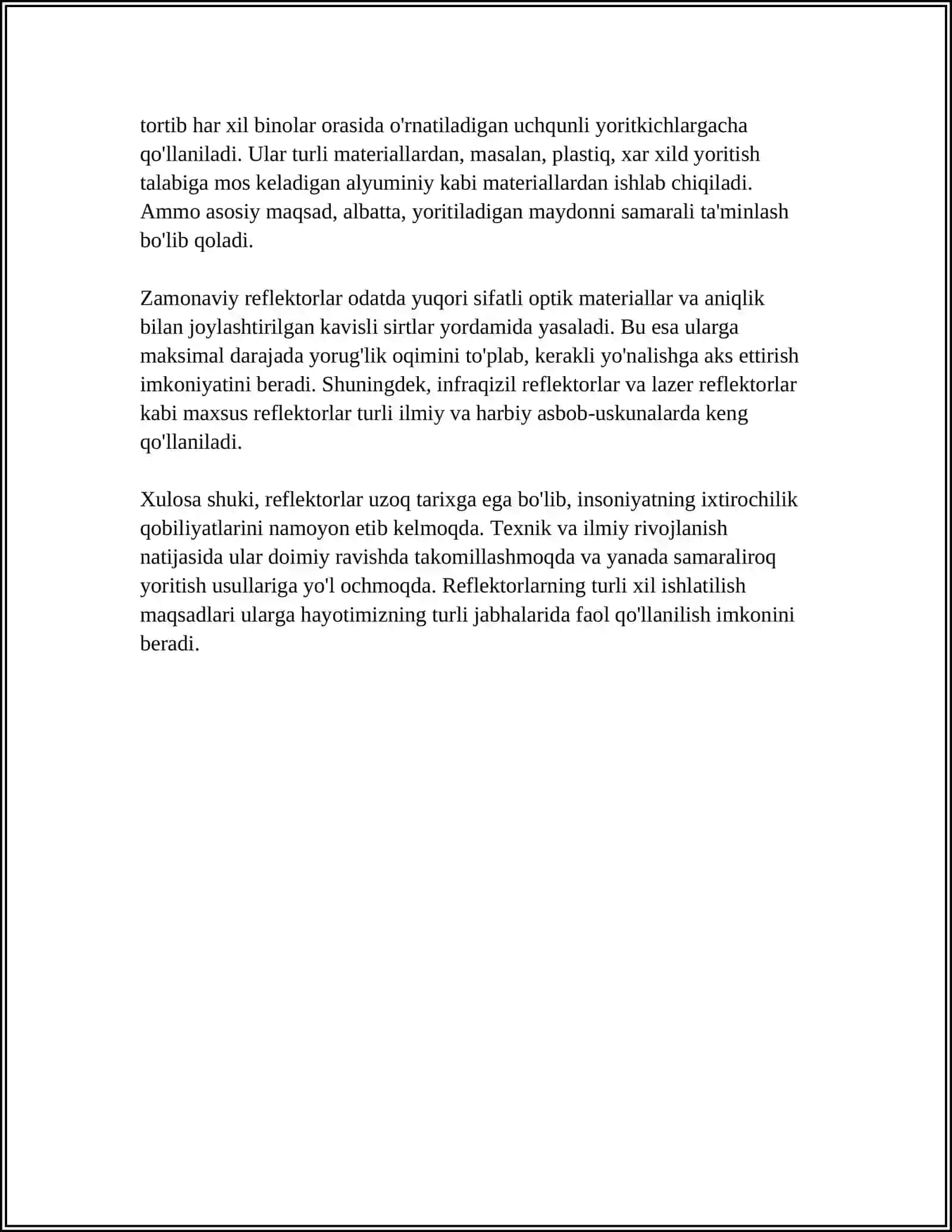 REFLEKTOR XATI HARAKATLAR 4