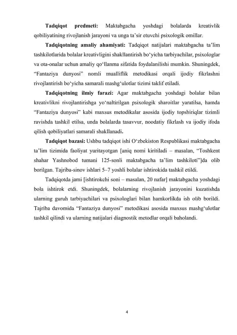 Maktabgacha tarbiya yoshidagi bolalarda kreativlik qobiliyatini rivojlantirish psixologik xususiyatlari.docx 4