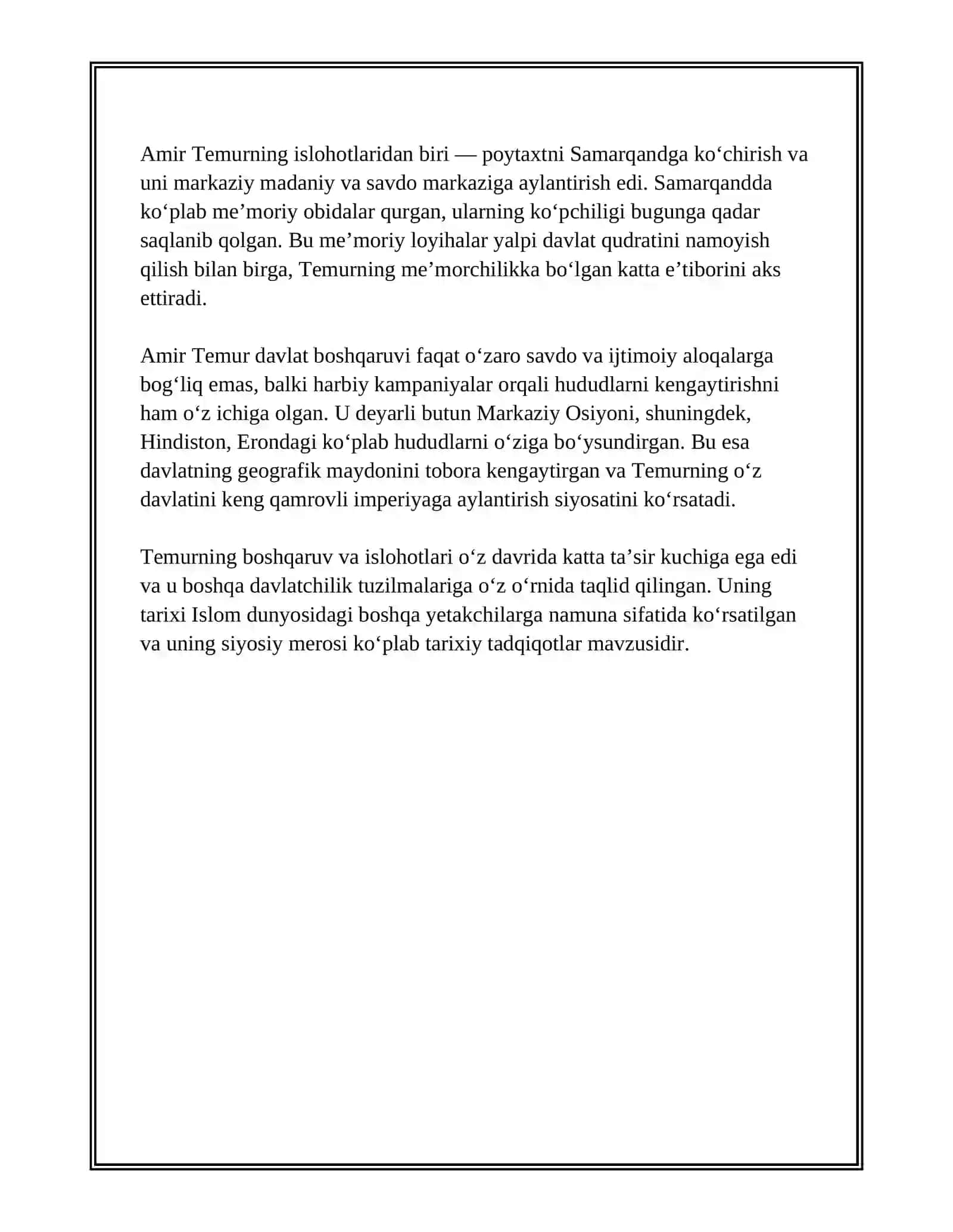 AMIR TEMUR BUYUK DAVLAT ARBOBI.MIRZO ULUGʻBEK DAVLAT ARBOBI VA BUYUK OLIM 4
