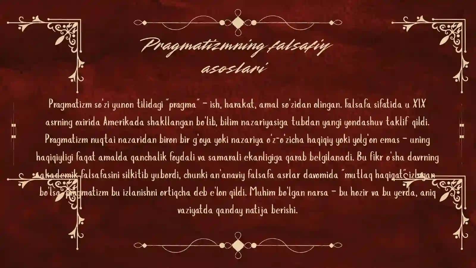 Pregmatizm biznes falsafasi sifatida 4