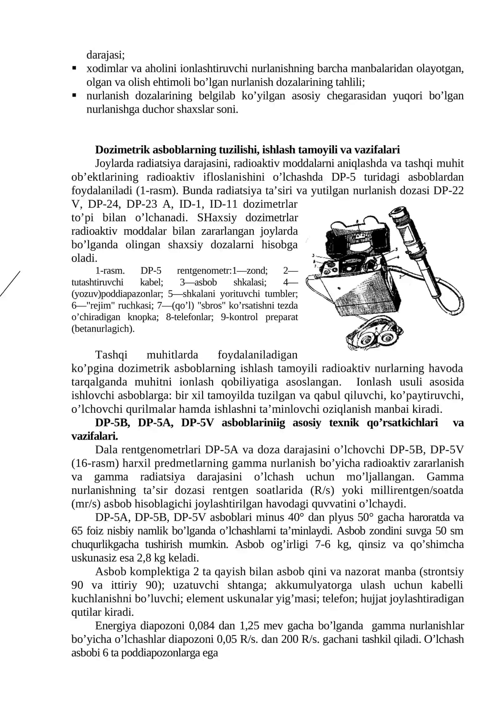 Mavzu № 32. Radiatsion, kimyoviy razvedka va dozimetrik nazorat asboblari 4