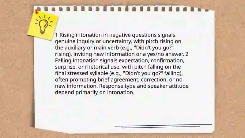 Asking and answering negative questions 4
