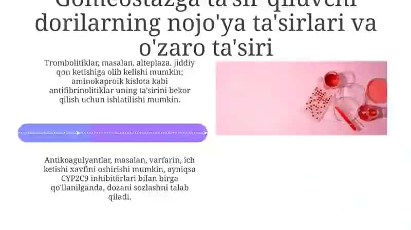 Gemostatik dorilar: Klinik farmakologiya va qo'llanilishi 4