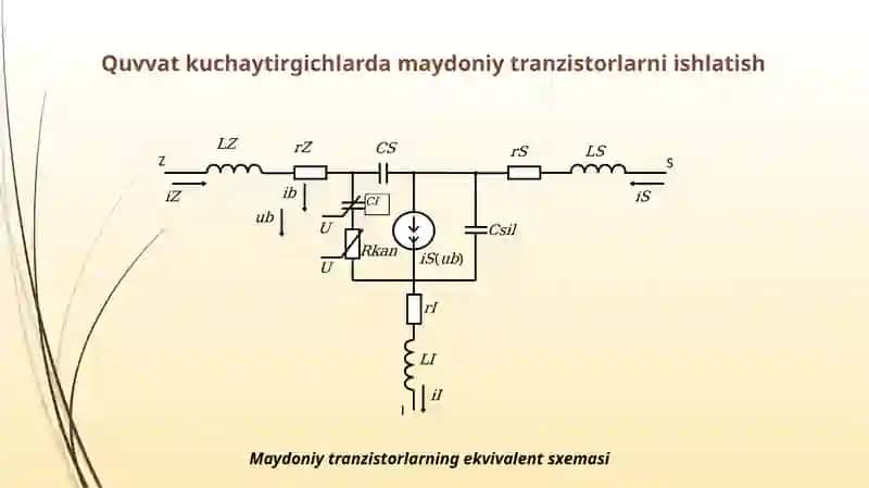 Quvvat kuchaytirgichdagi aktiv elementlarning umumiyulanishelektrodini tanlash 4