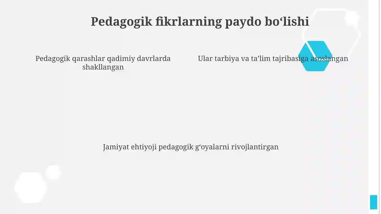 Pedagogik fikrlar va maktab tarixidaoʻqituvchimahorati 4