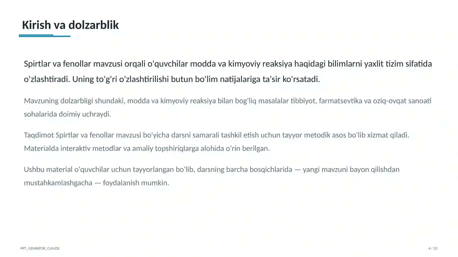 Spirtlar va fenollar (10-sinf) 4