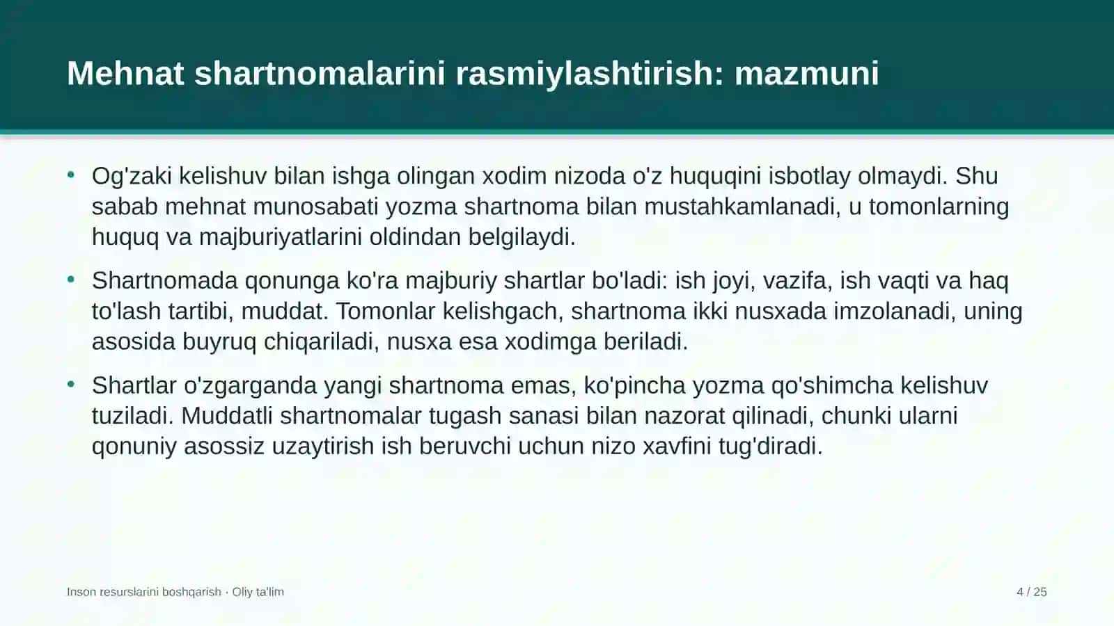 soliq organlarida mehnat shartnomalarini rasmiylashtirish 3159 4