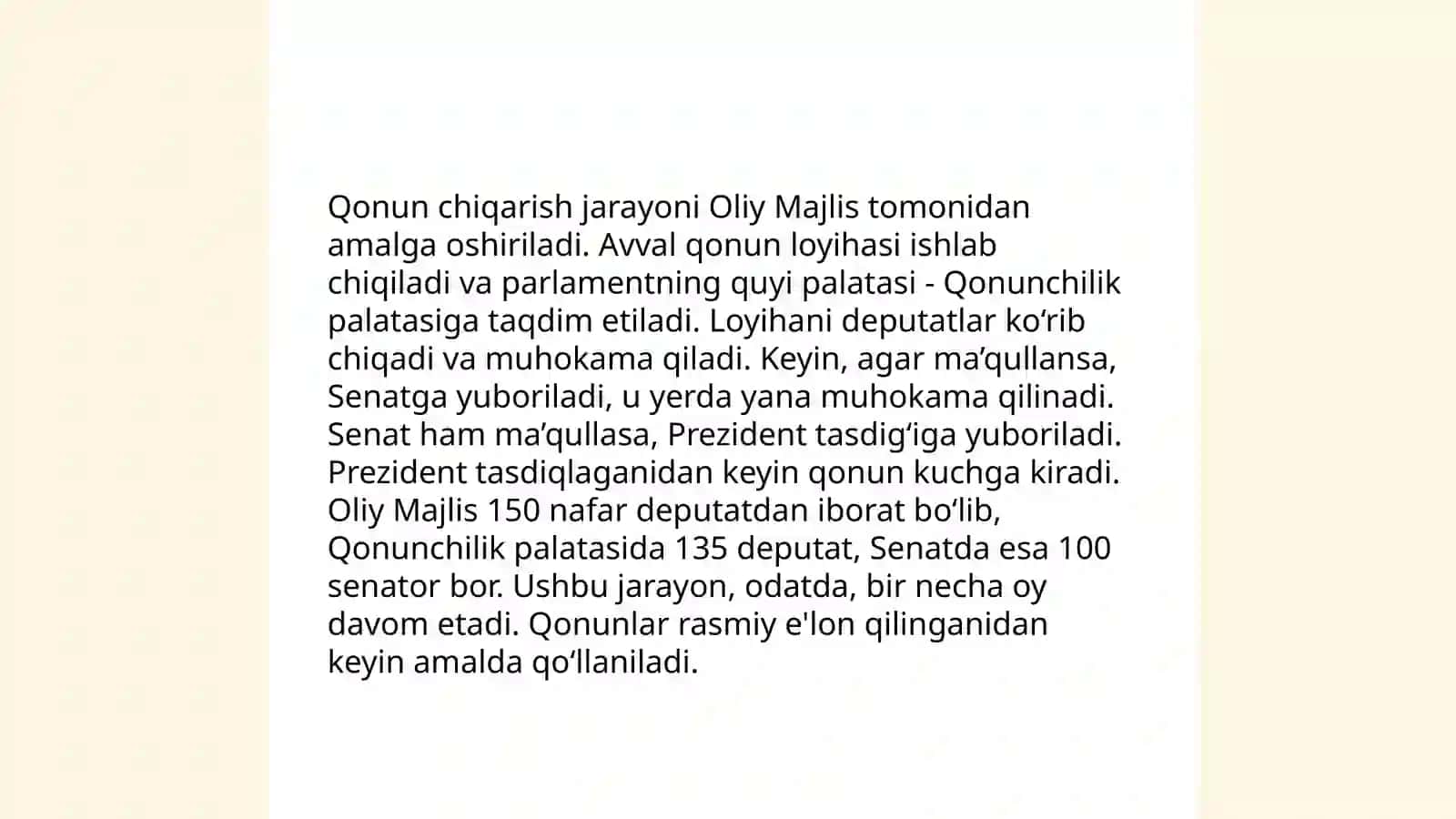 Oliy Majlis Qonunchilik palatasining huquqiy holati 4