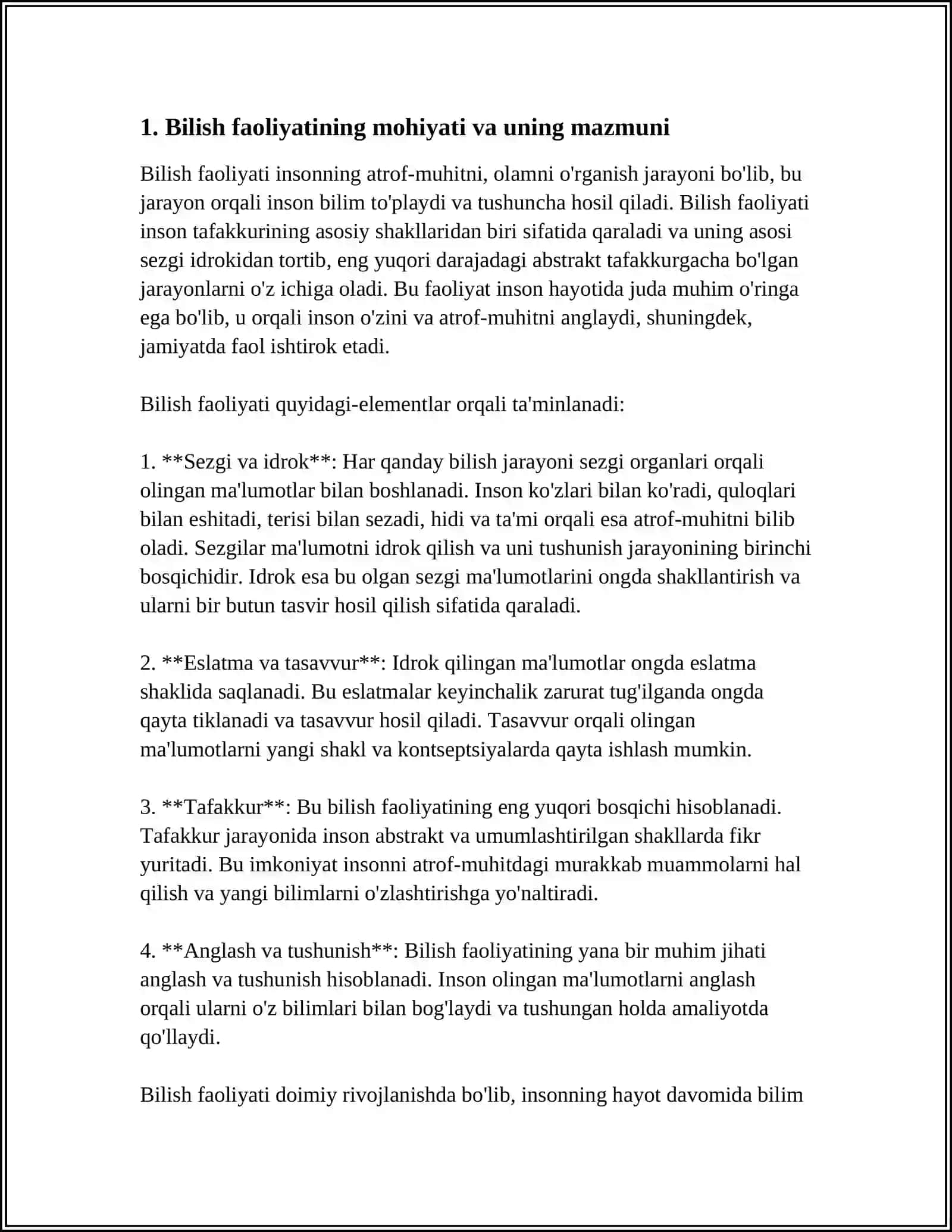 O'quvchilarning bilish faoliyati va uning tuzulishi 4