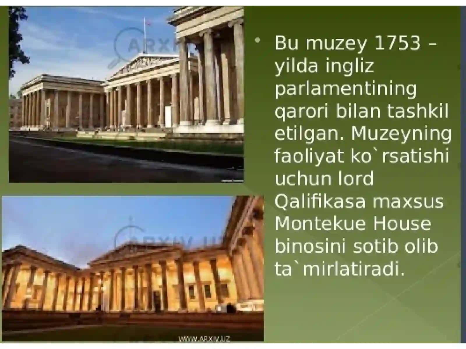 Muzeyshunoslik fanidan tayyorlagan taqdimoti 4