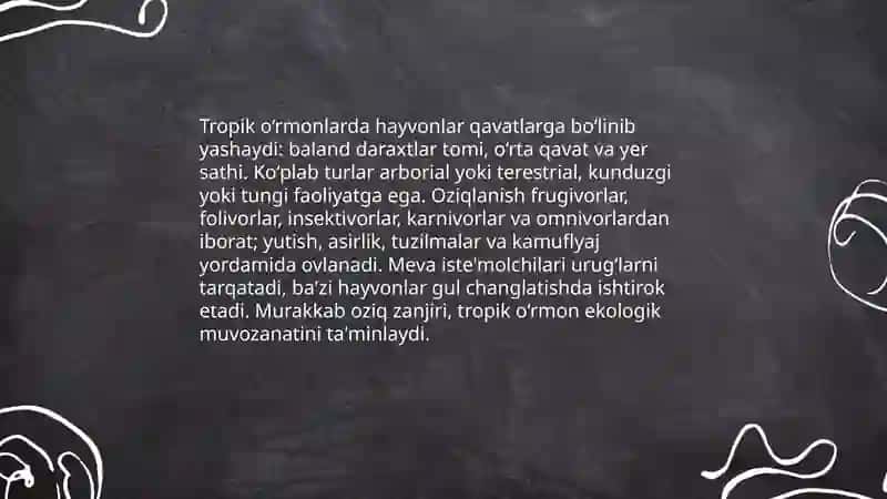 Hayvonlarning yashash muhitlari va moslashish mexanizmlari 4
