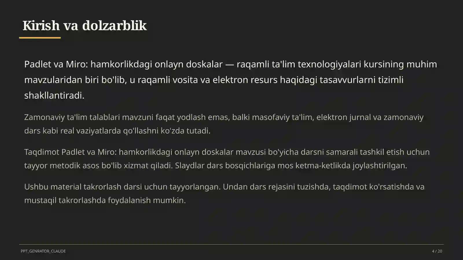 Padlet va Miro: hamkorlikdagi onlayn doskalar 4