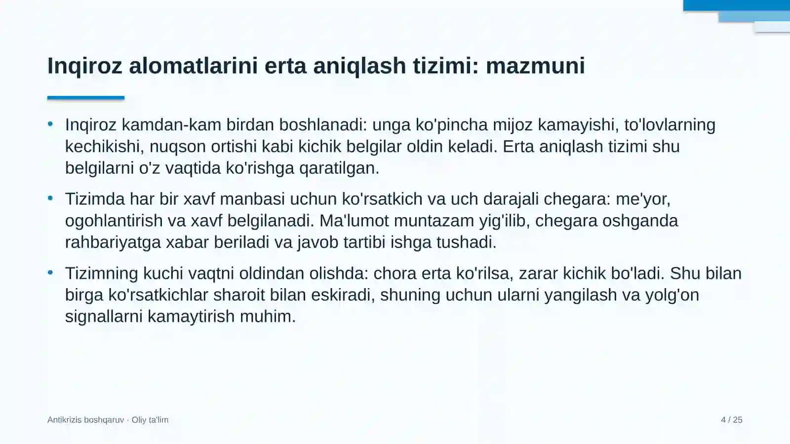 yong'in xavfsizligi xizmatida inqiroz alomatlarini erta aniqlash tizimi 8363 4