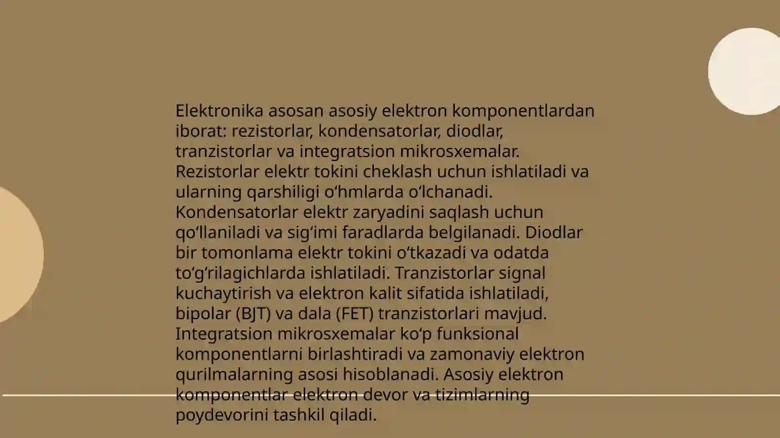 Elektronika fanining predmeti va uning bugungi kunda jamiyat xayotidagi òrni 4