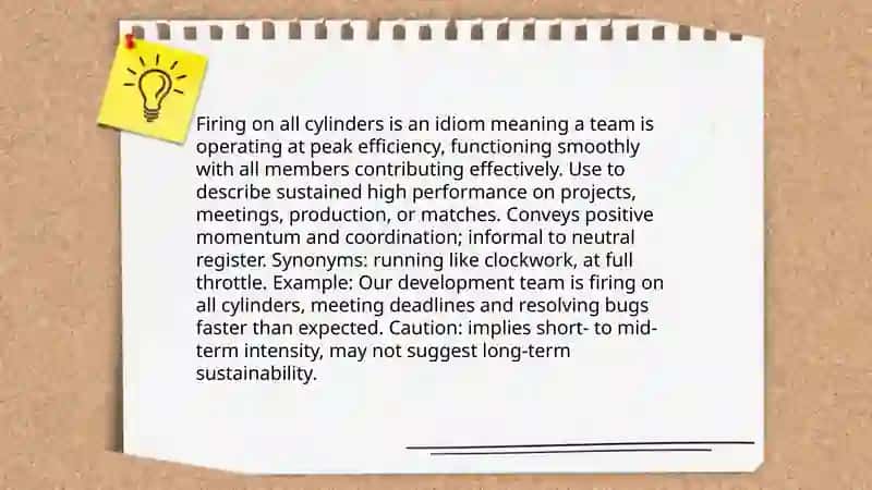 Learning idioms under the topic of "Team on a roll" 4