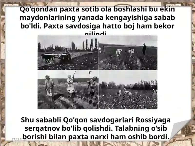 Qo'qonxonligida iqtisodiy hayot 4