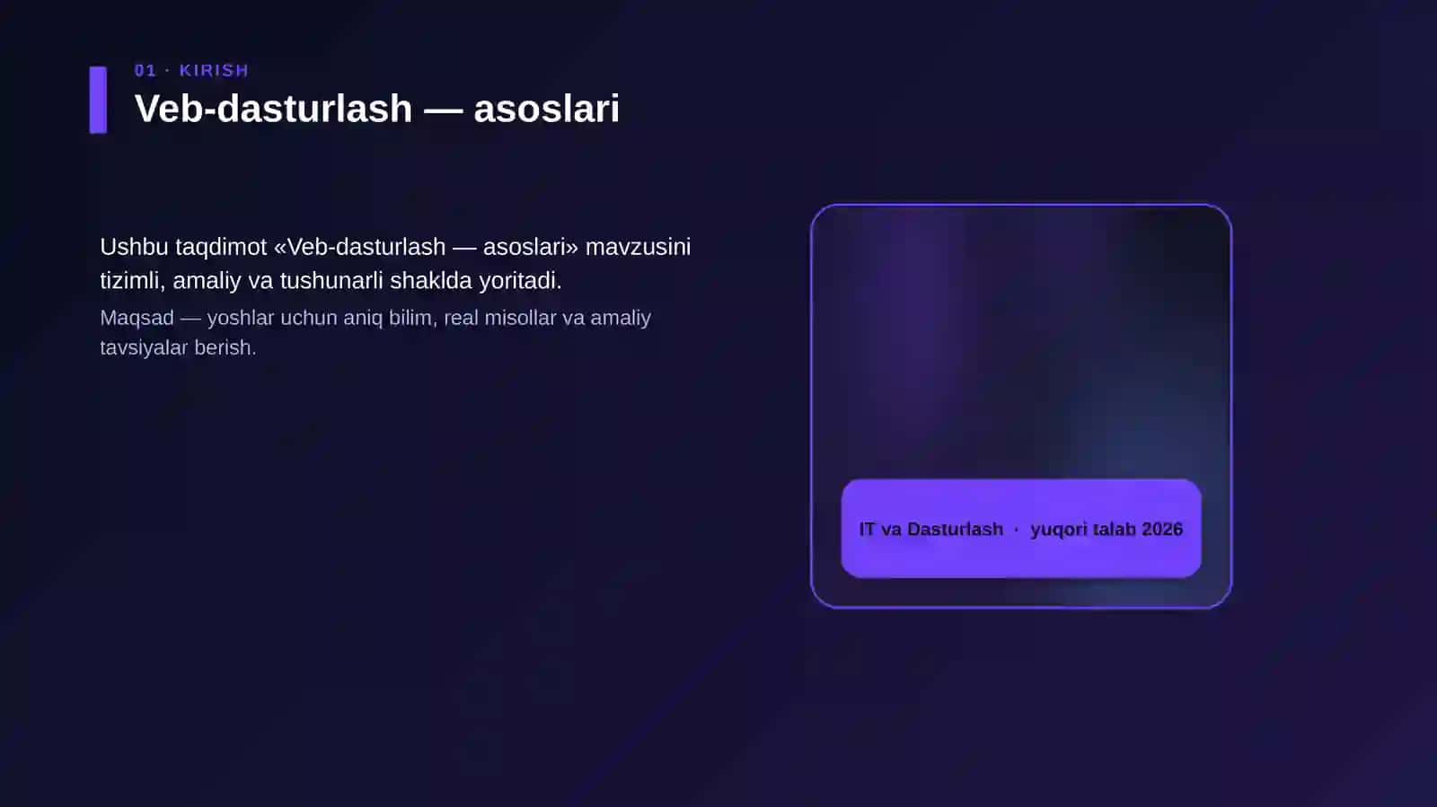 Veb-dasturlash — asoslari 4