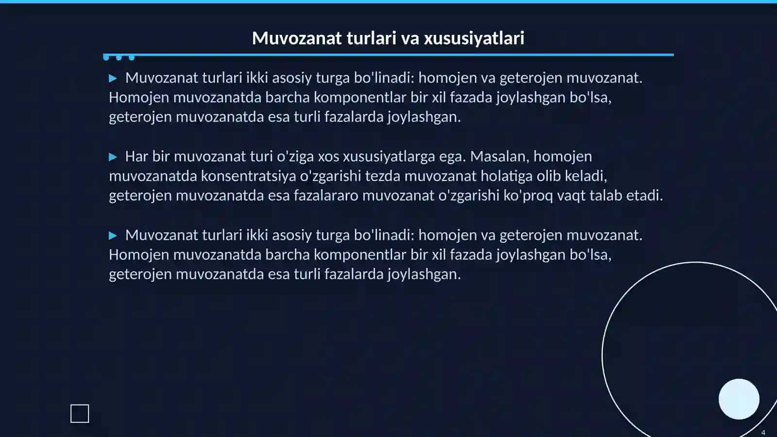 Kimyoviy muvozanatga oid masalalar yechish metodikasi 4