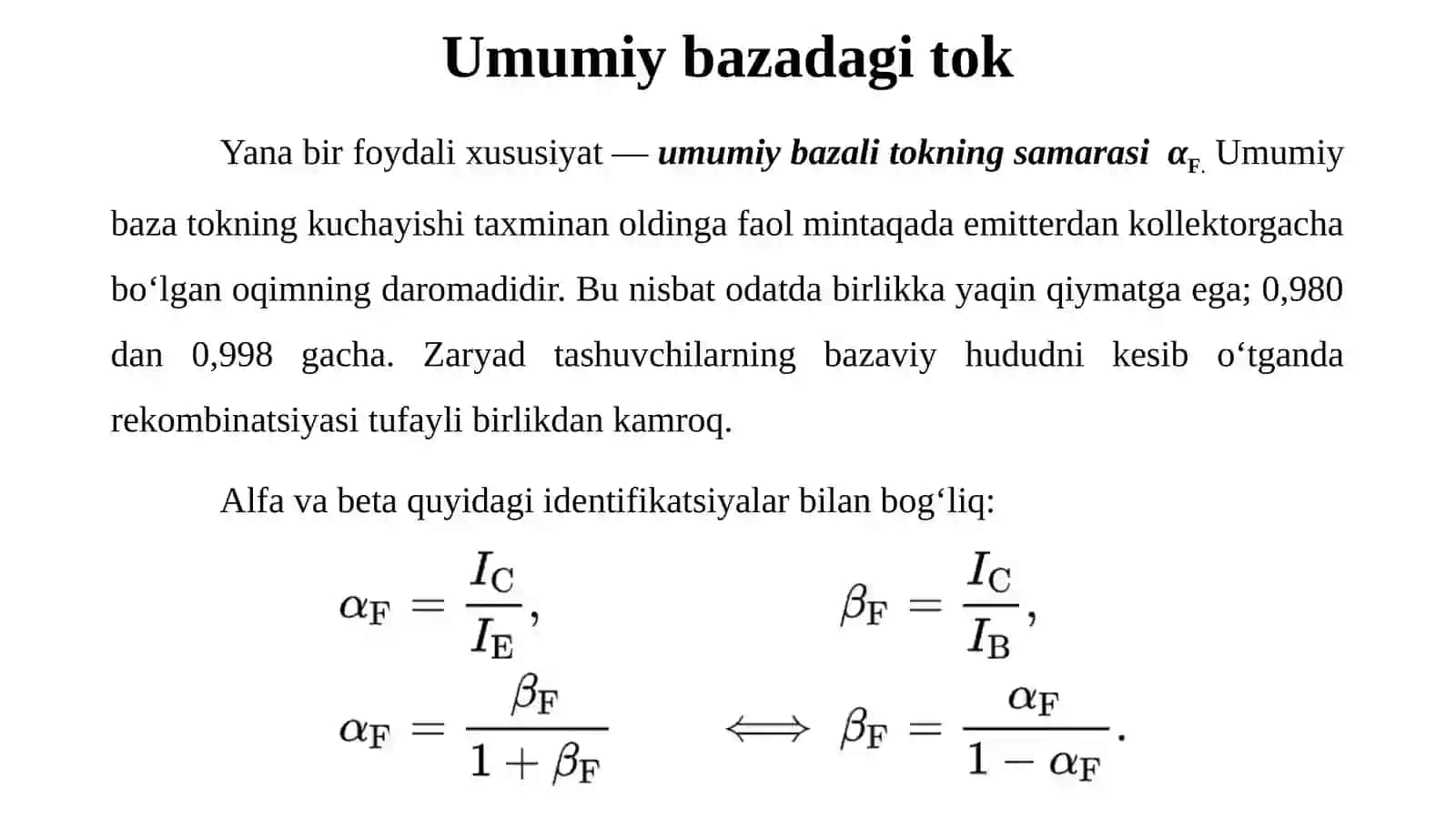 Bipolyartranzistorlar.(BT)larning ishlash mexanizimi va tuzilishi 4
