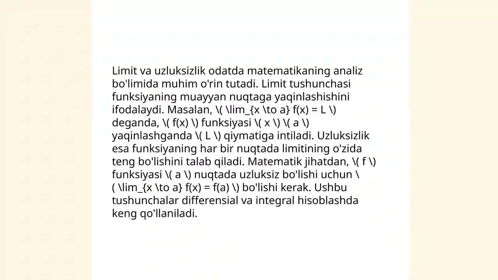 Mahmudov Behruz Matematik analiz fanidan mustaqil ish 4