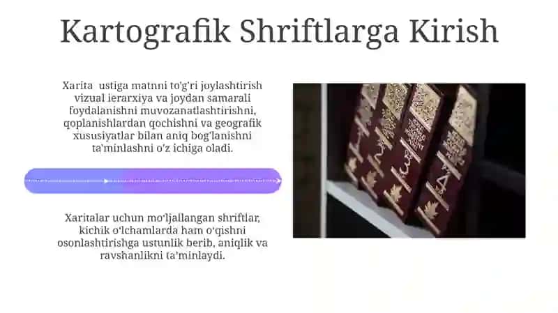 Kartografik Shriftlar, yozuvlarni kartalarga joylashtirish 4