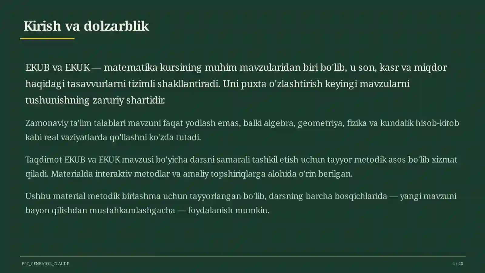 EKUB va EKUK (5-sinf) 4