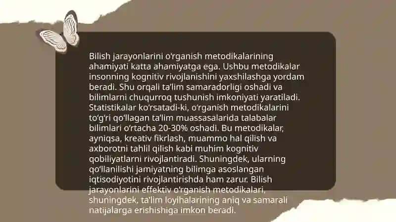 Bilish jarayonlarini tekshirish metodikalarini o'rganish va qo'llash usullari.Kreativlik.Kreativlikka xos xususiyatlar. 4