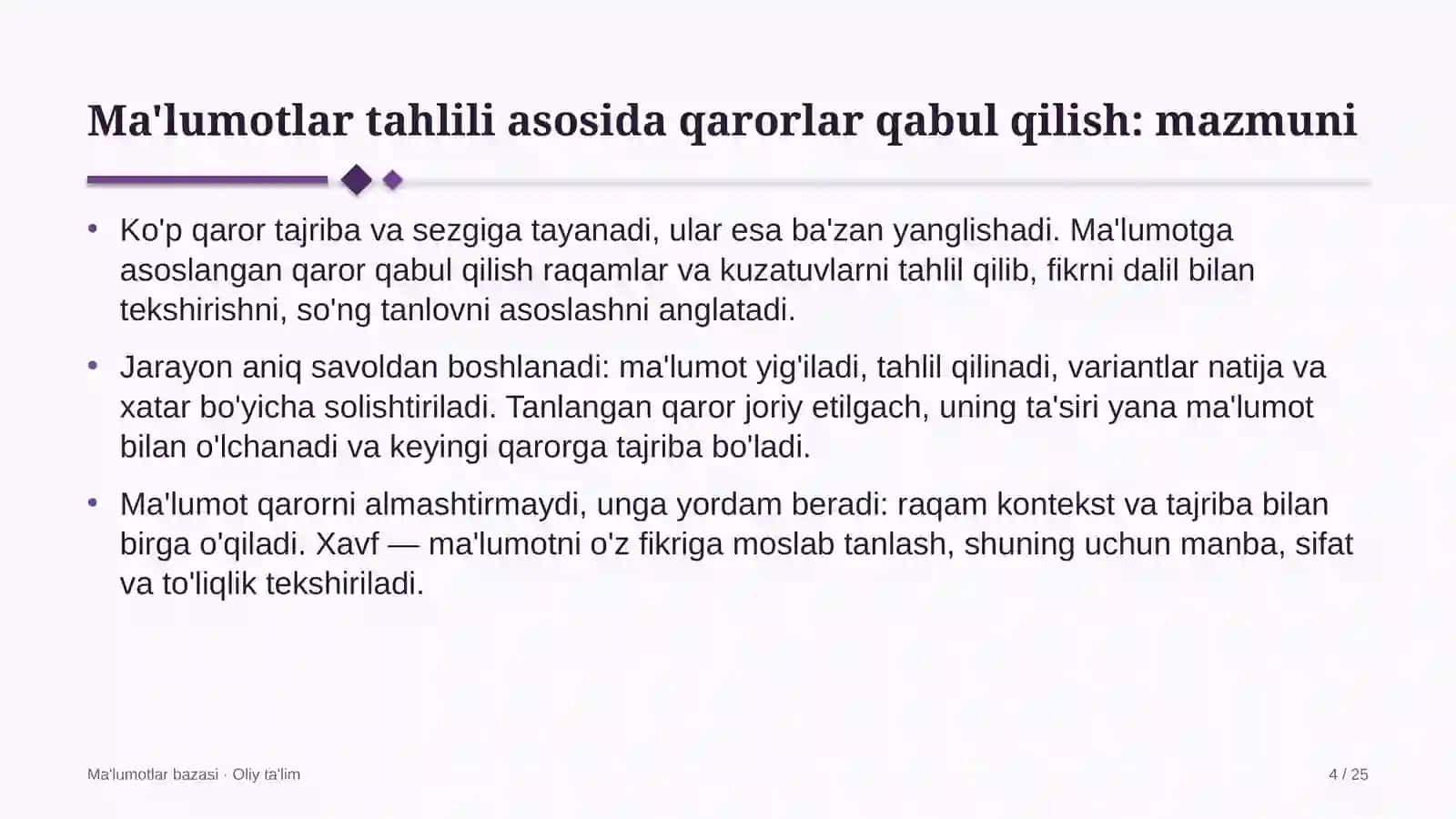 mobil ilovalar ishlab chiqishda ma'lumotlar tahlili asosida qarorlar qabul qilish 3166 4