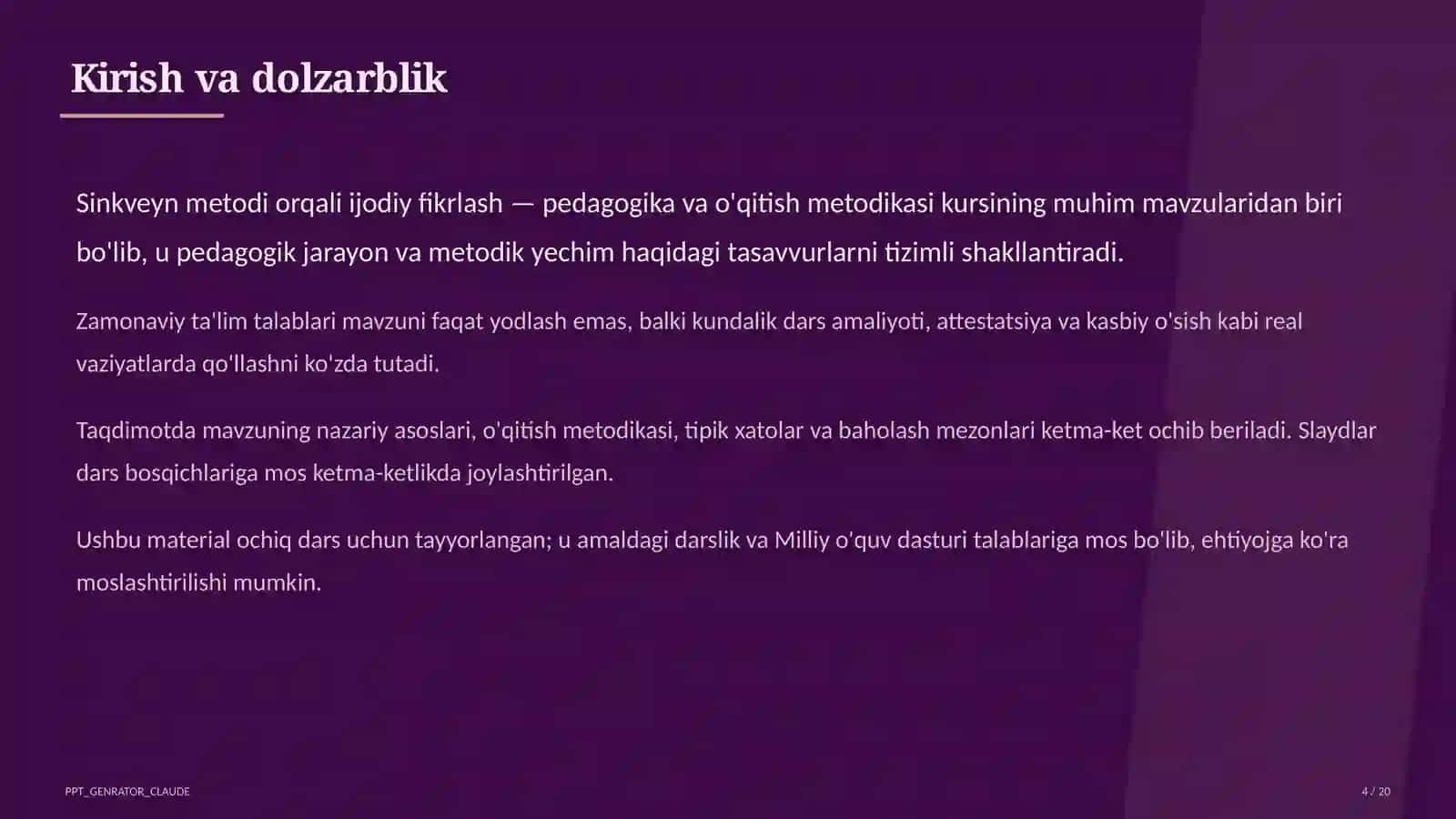 Sinkveyn metodi orqali ijodiy fikrlash 4