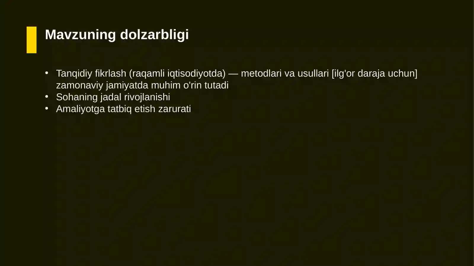Tanqidiy fikrlash (raqamli iqtisodiyotda) — metodlari va usullari [ilg'or daraja uchun] 4