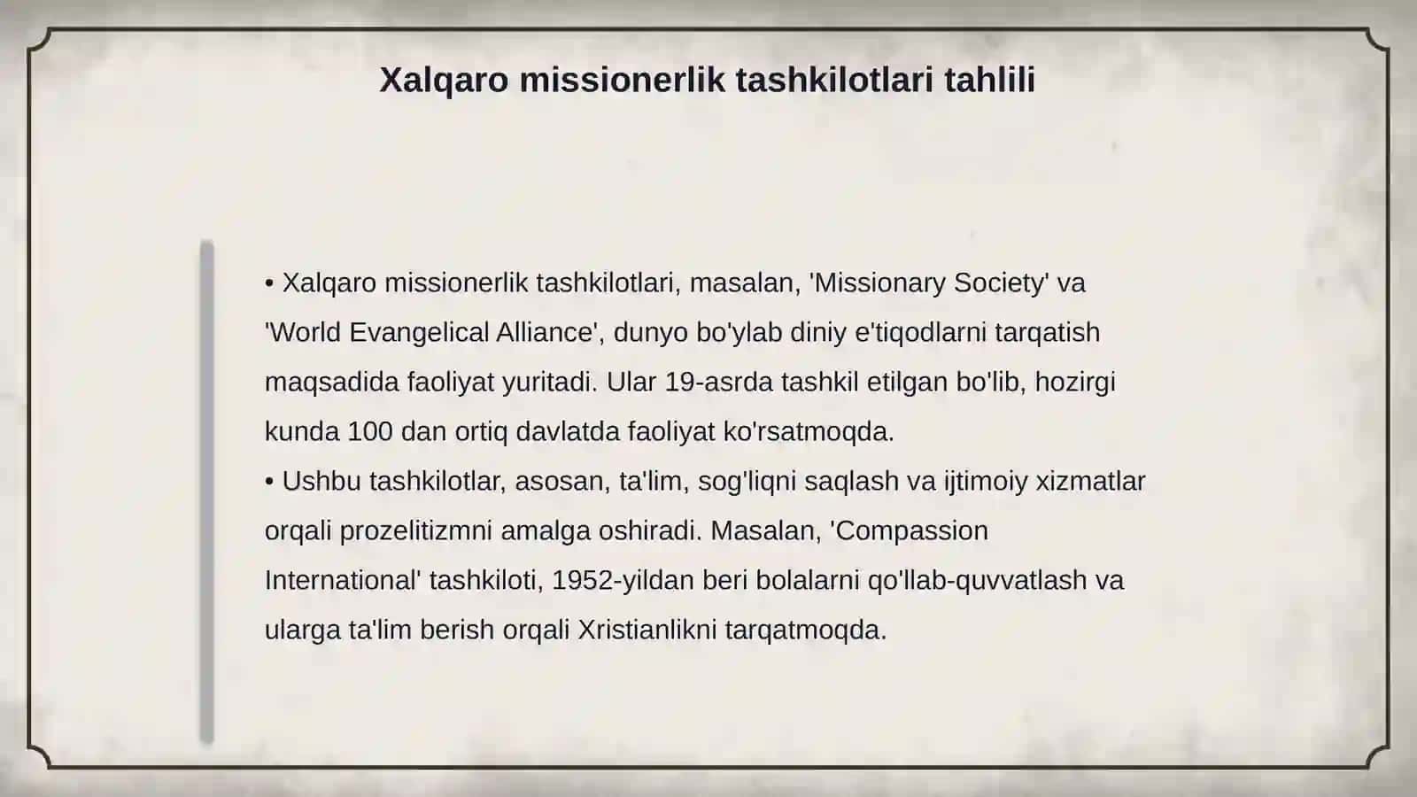 Missionerlik prozelitizm mohiyati xalqaro missionerlik tashkiloti 4