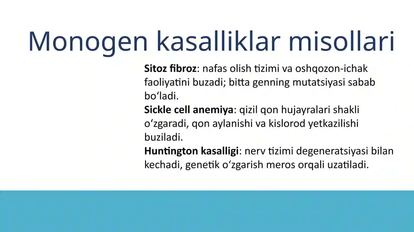 Gen kasalliklari klassifikatsiyasi tibbiyotda yangiliklar 4