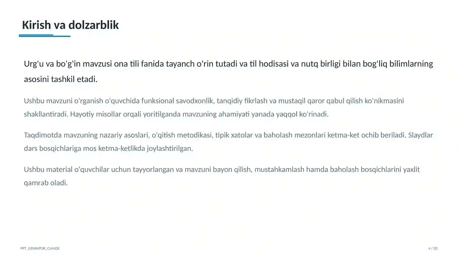 Urg'u va bo'g'in (5-sinf) 4