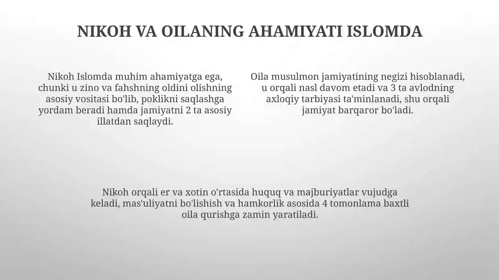 Shayx Muhammad Sodig Muhammad Yusufning "Baxtiyor oila" asarida islom qadriyatlarining talqini 4