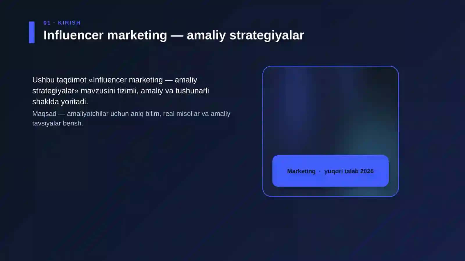 Influencer marketing — amaliy strategiyalar 4