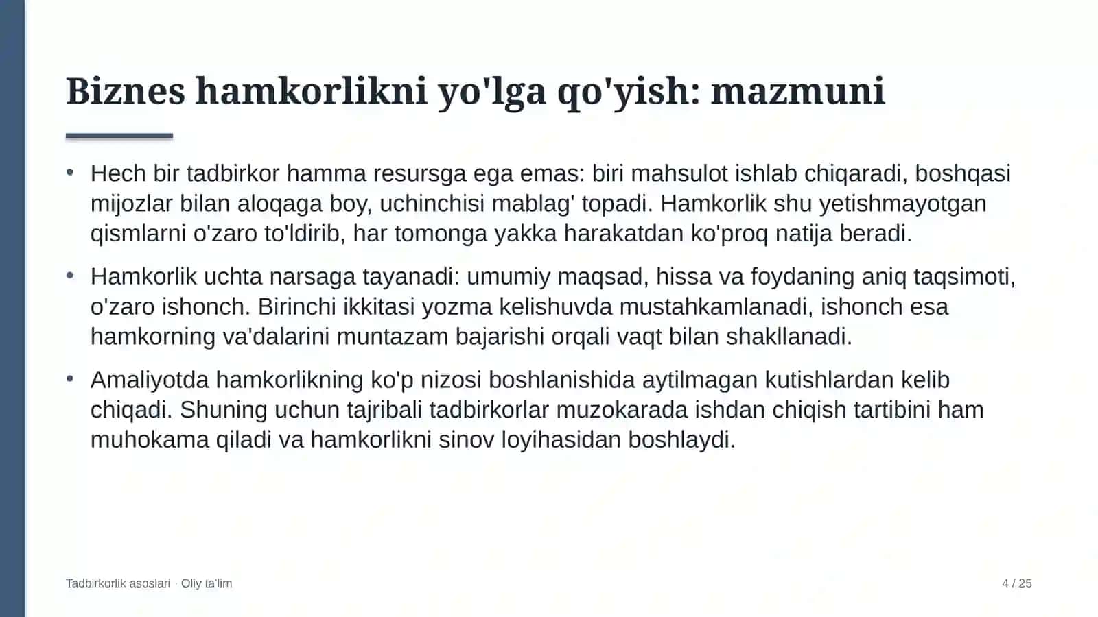 franchayzing tarmoqlarida biznes hamkorlikni yo'lga qo'yish 5316 4
