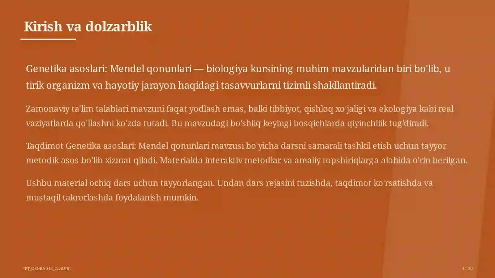 Genetika asoslari: Mendel qonunlari (9-sinf) 4