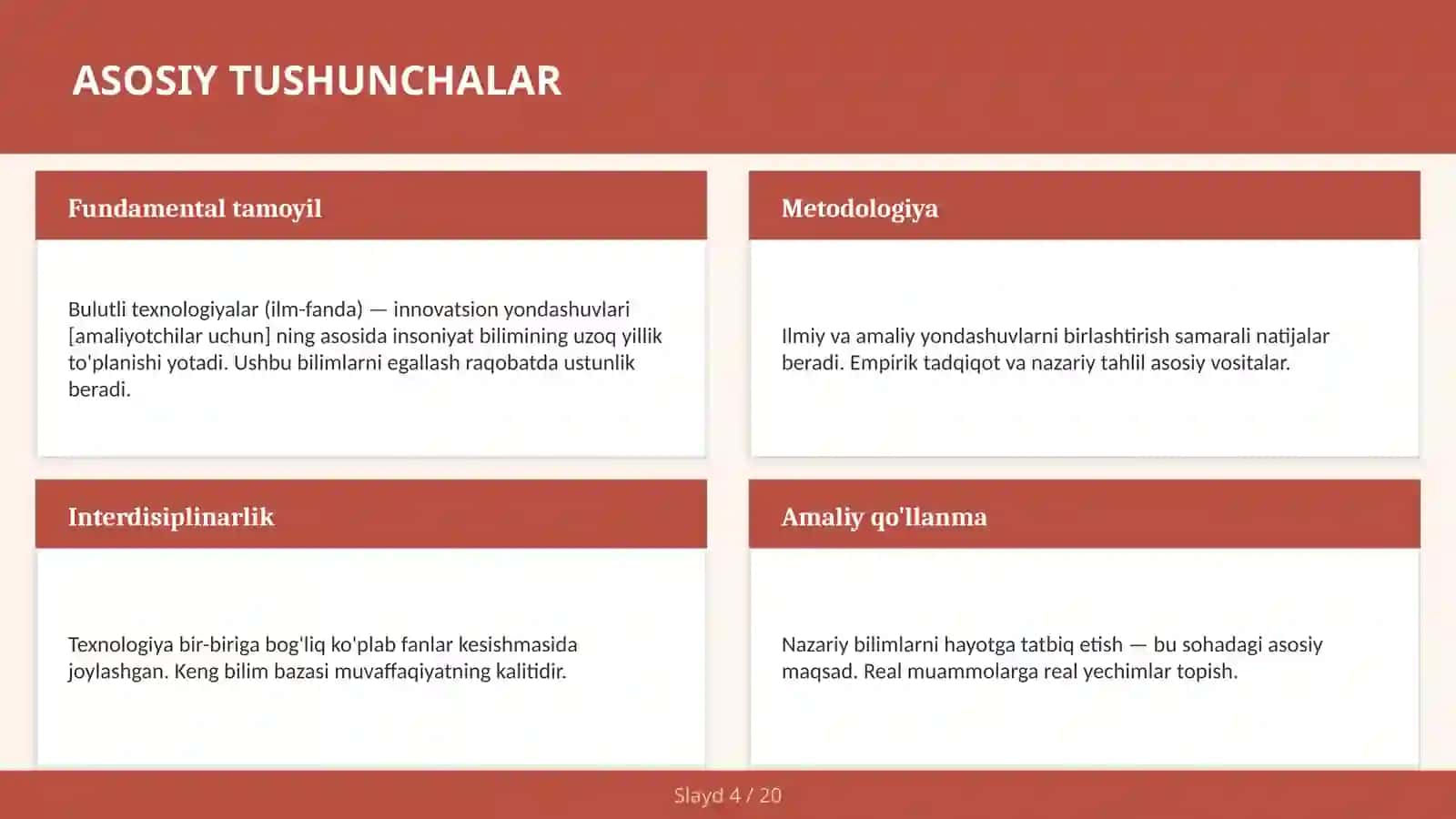 Bulutli texnologiyalar (ilm-fanda) — innovatsion yondashuvlari [amaliyotchilar uchun] 4