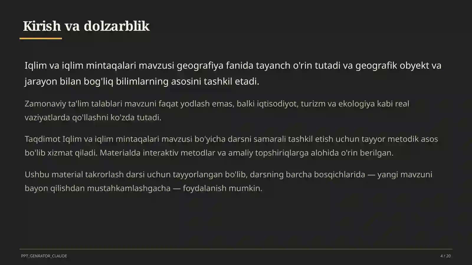 Iqlim va iqlim mintaqalari (6-sinf) 4