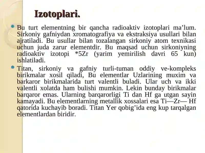 IV guruhning d-elementlari 4