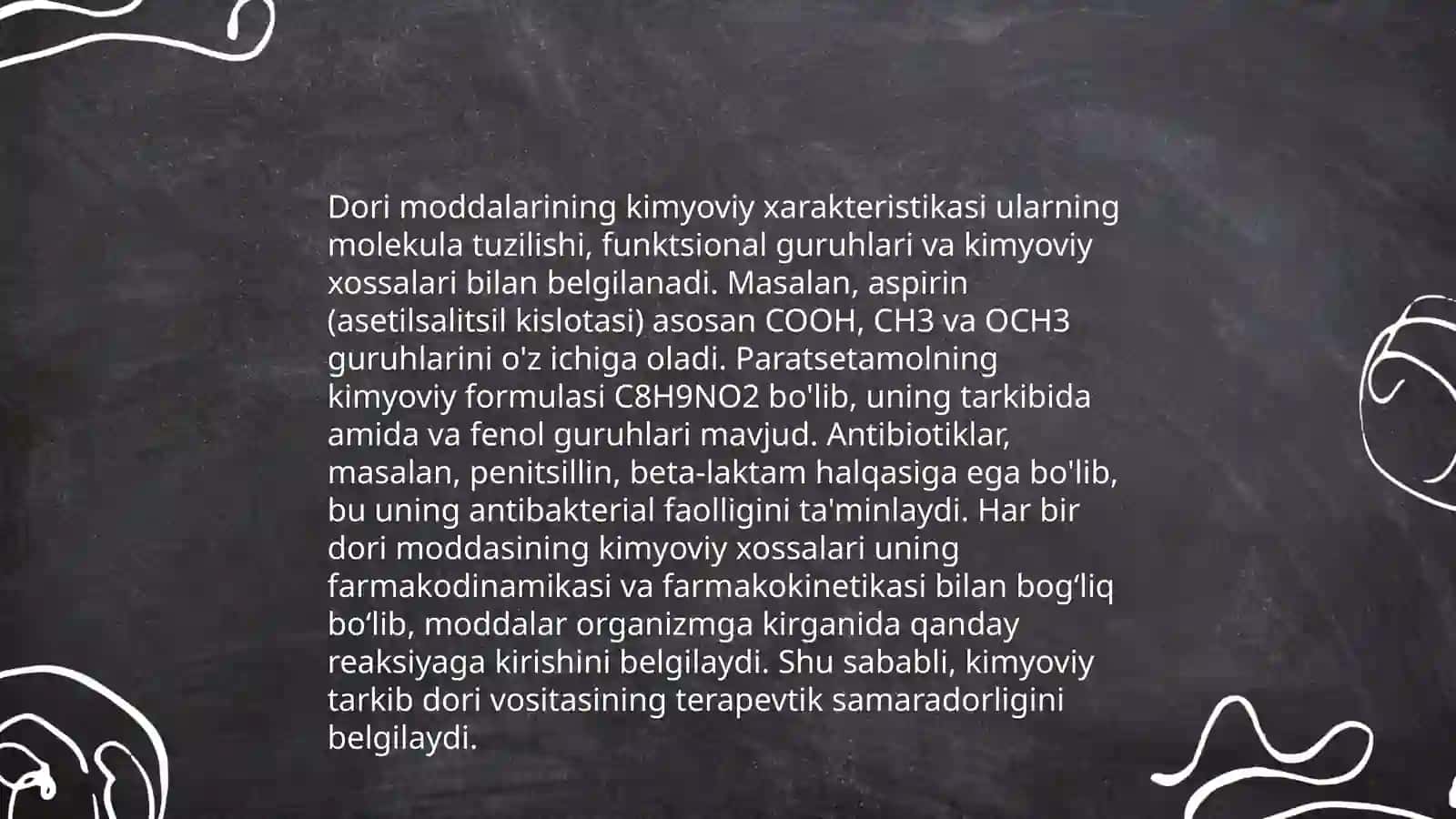 Farmatsevtik terminologiyaga kirish. Dori moddalarining triginal nomlanishi 4