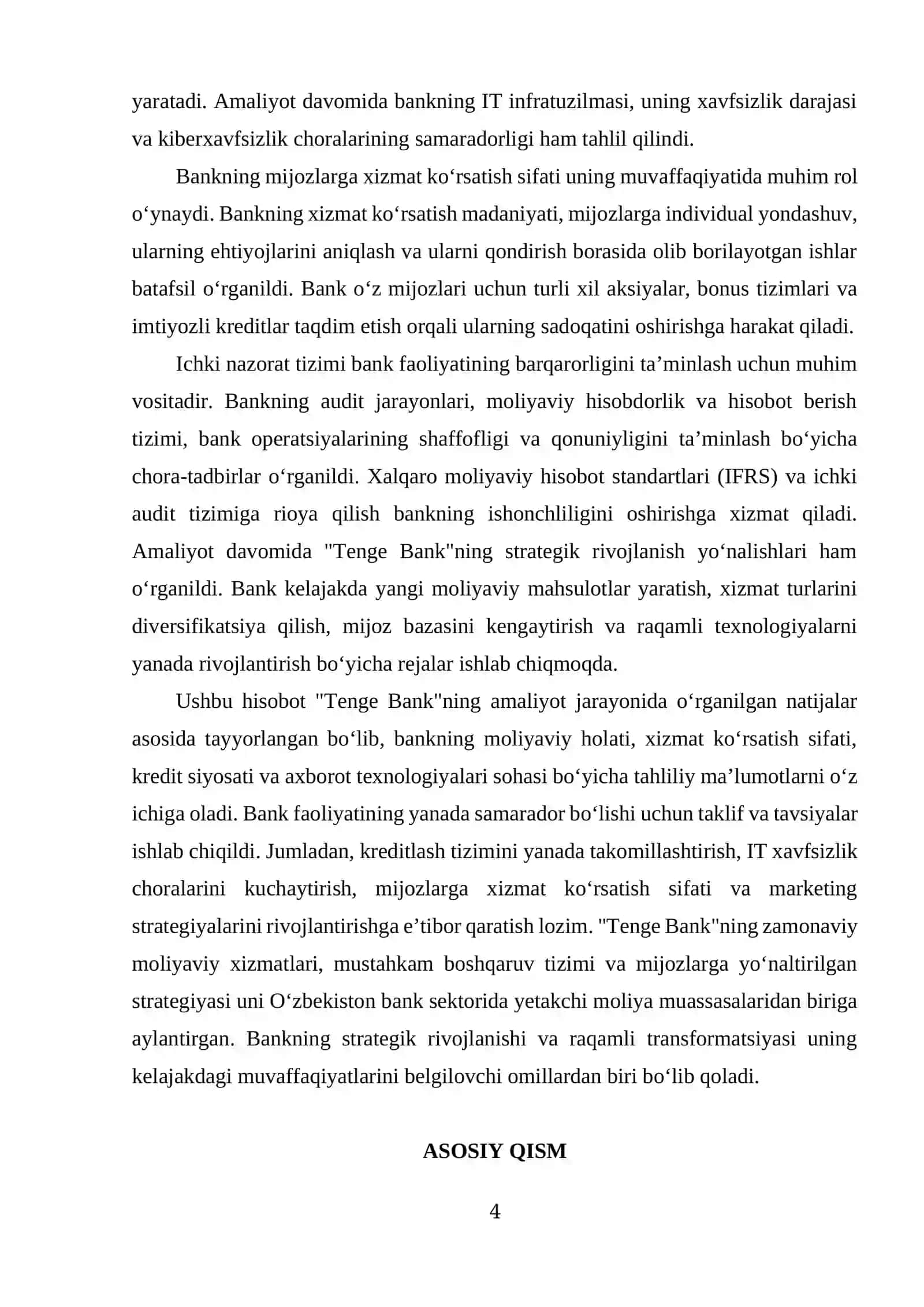 Tenge Bank amaliyot hisoboti 4
