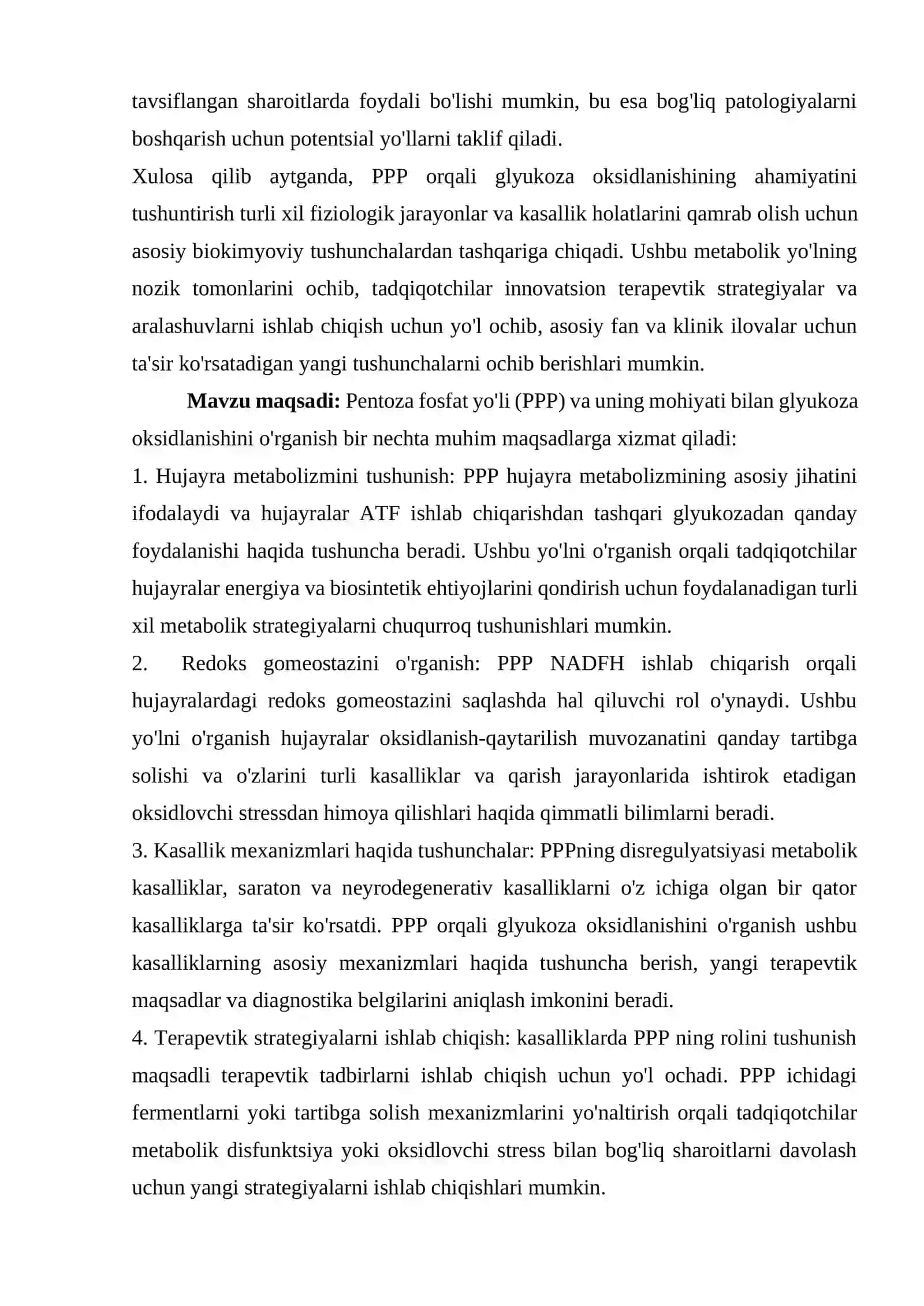Glukozaning pentozamonofasfat yo’li bilan oksidlanishi va uning mohiyati 4