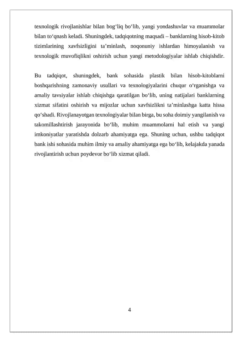 Banklarda Plastik Bilan Hisob Kitoblar va Ularning Hisobi 4