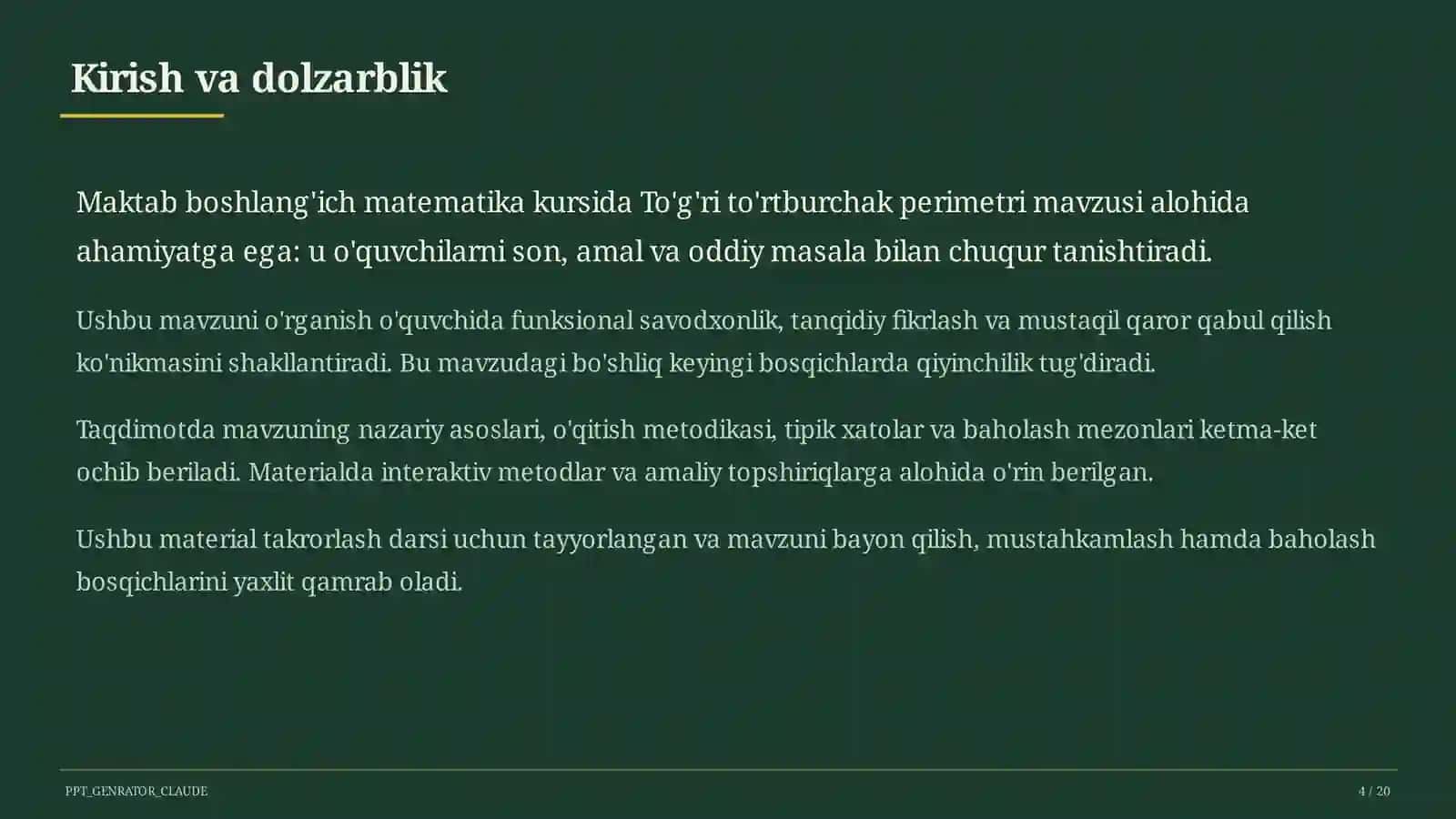 To'g'ri to'rtburchak perimetri (2-sinf) 4