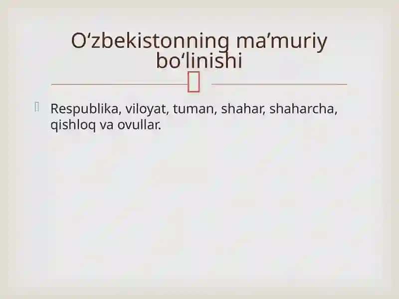 Maʼmuriyhududiyboʻlinmalariningchegaralarinibelgilash,yerdanfoydalanishdagicheklashlarvamajburiyatlar 4