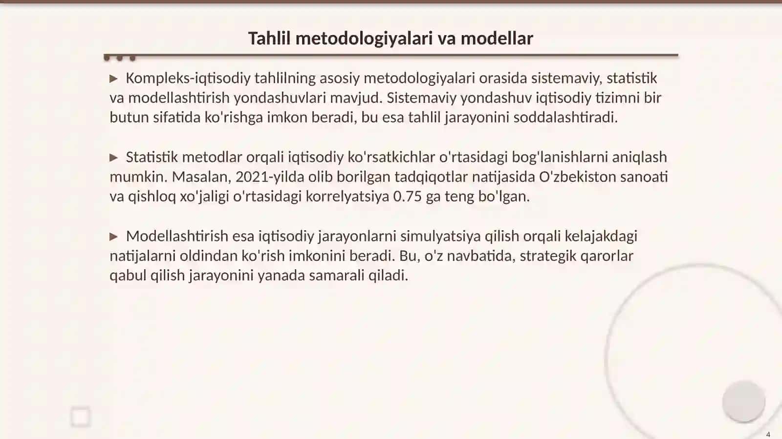 Kompleks-iqtisodiy tahlil sistemasini yaratishning zaruriy shart-sharoiti 4
