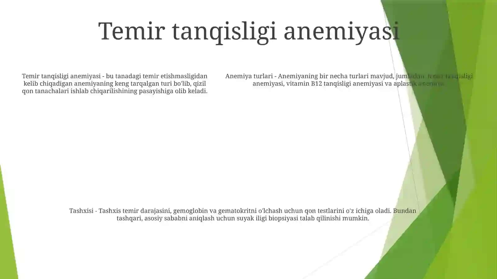 Anemiya Turlari VaUlarningTashxisi 4