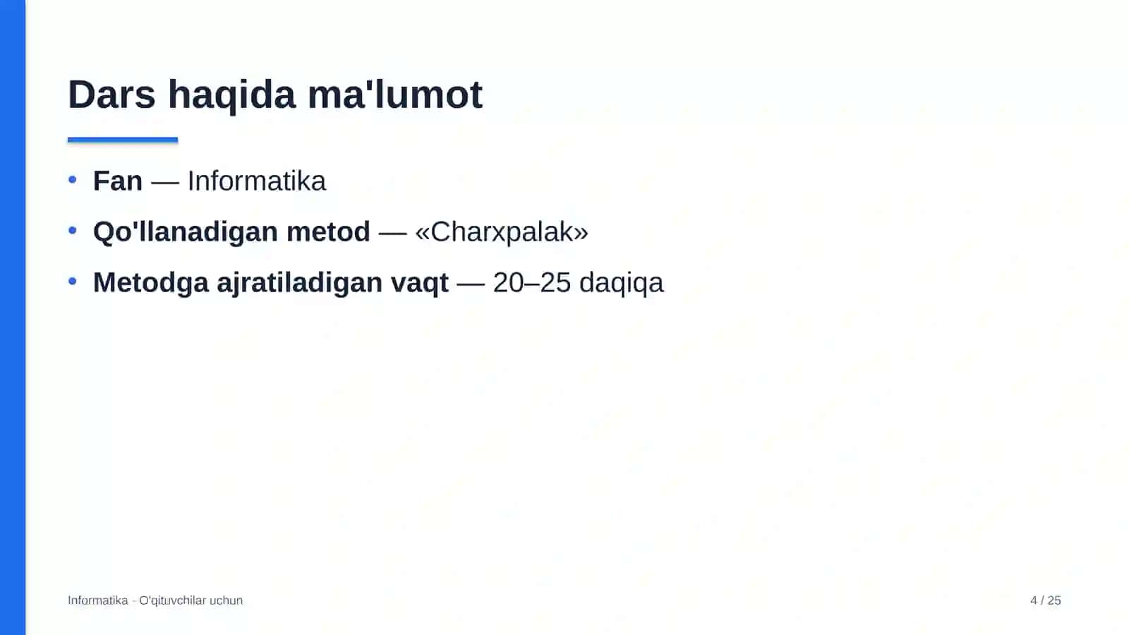 informatika darslarida charxpalak metodidan foydalanish 5434 4